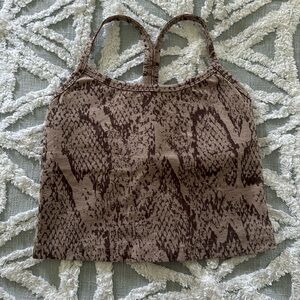 Beyond yoga snake patterned cropped tank